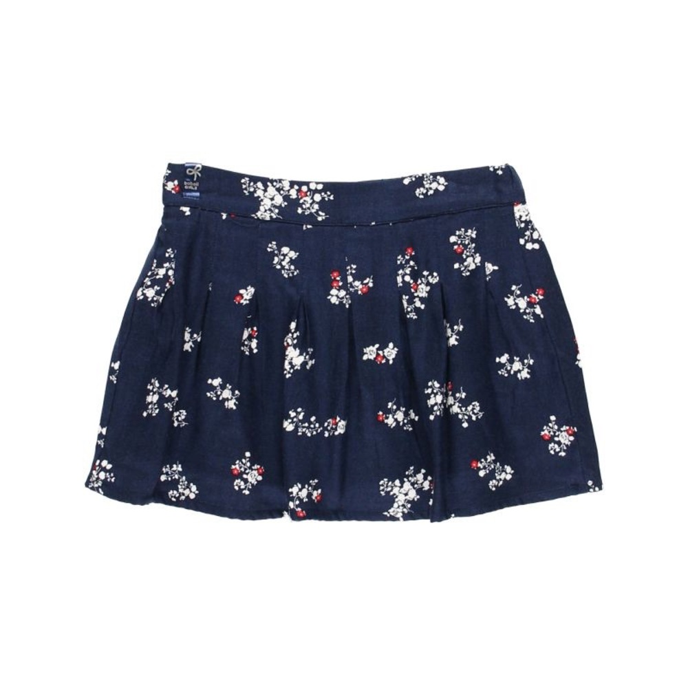 Elegant Floral Navy Skater Skirt